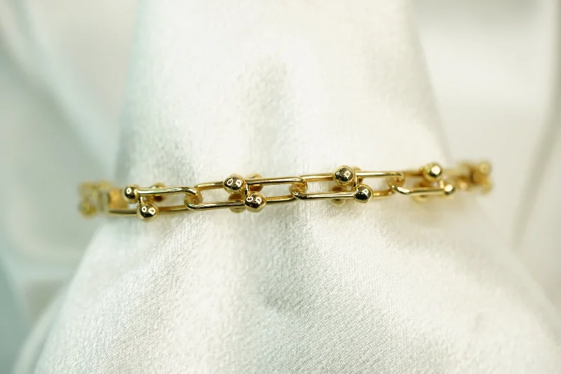 14k Clip with Balls Bangle Bracelet