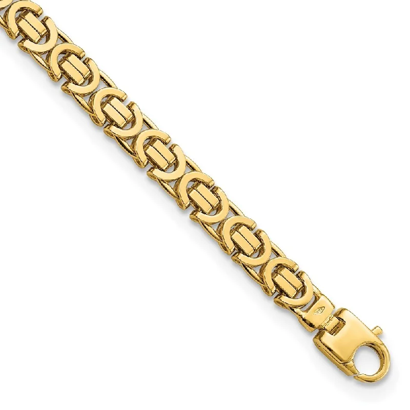 14k Yellow Gold Fancy Link Bracelet, 8.25" (W-7mm)