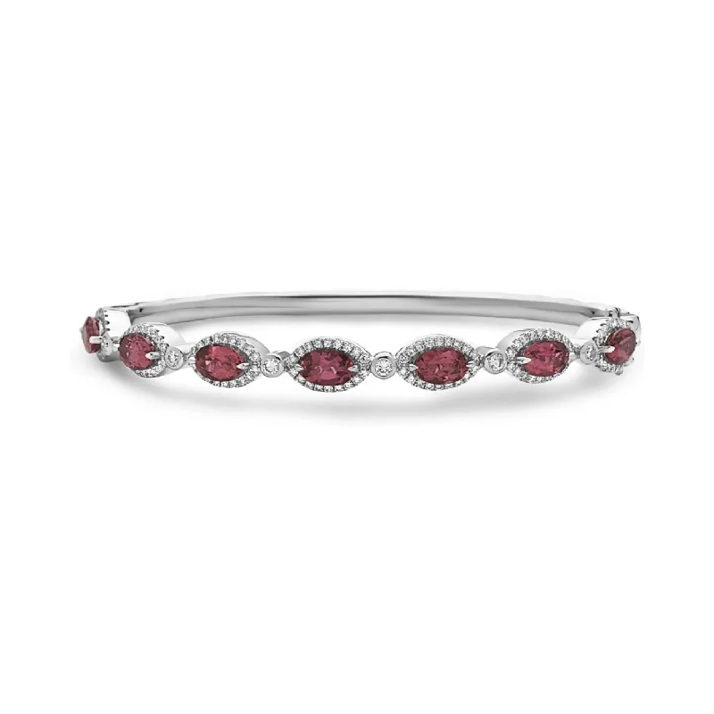 Morganities and Diamond Pastel Firefly Bangle Bracelet