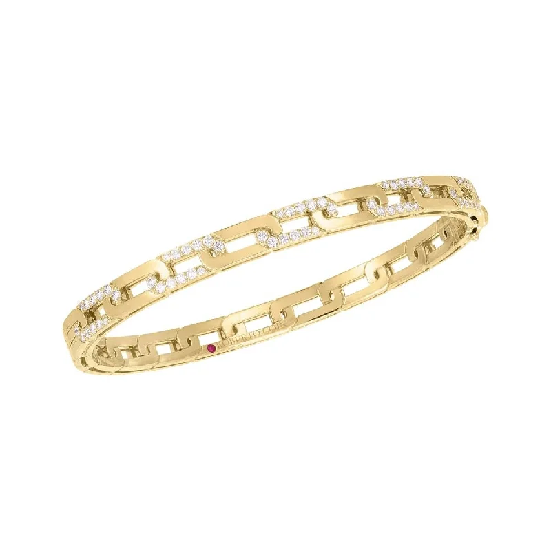 Navarra Link Bangle with Diamonds