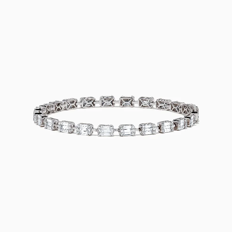 14K White Gold Diamond Tennis Bracelet