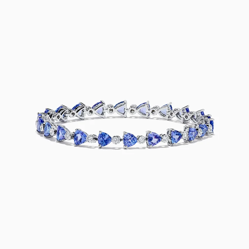 Tanz Royale 14K White Gold Tanzanite and Diamond Bracelet