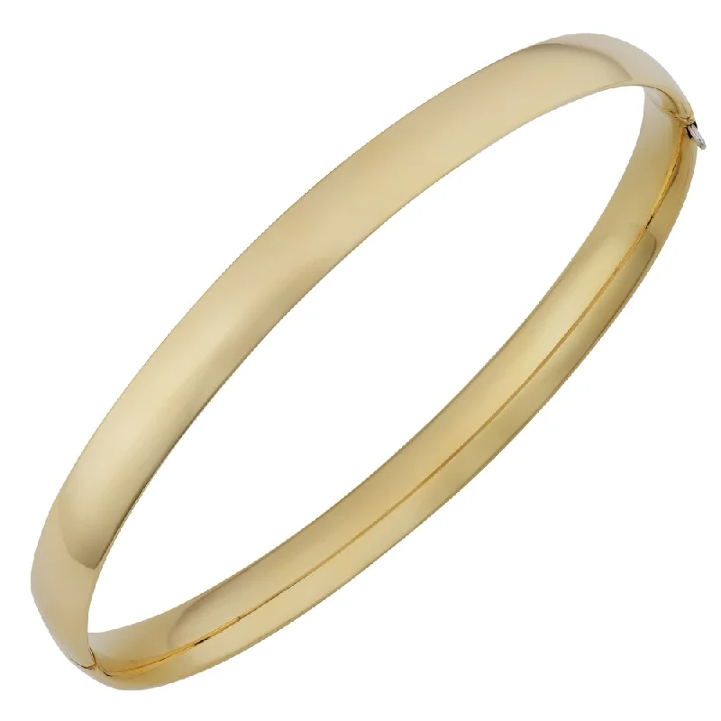 Fremada 14k Yellow Gold 6-mm High Polish Hinged Bangle