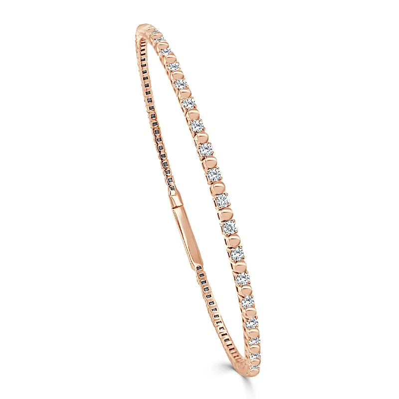 Joelle Diamond 0.85ct Stackable Bangle 14K Gold