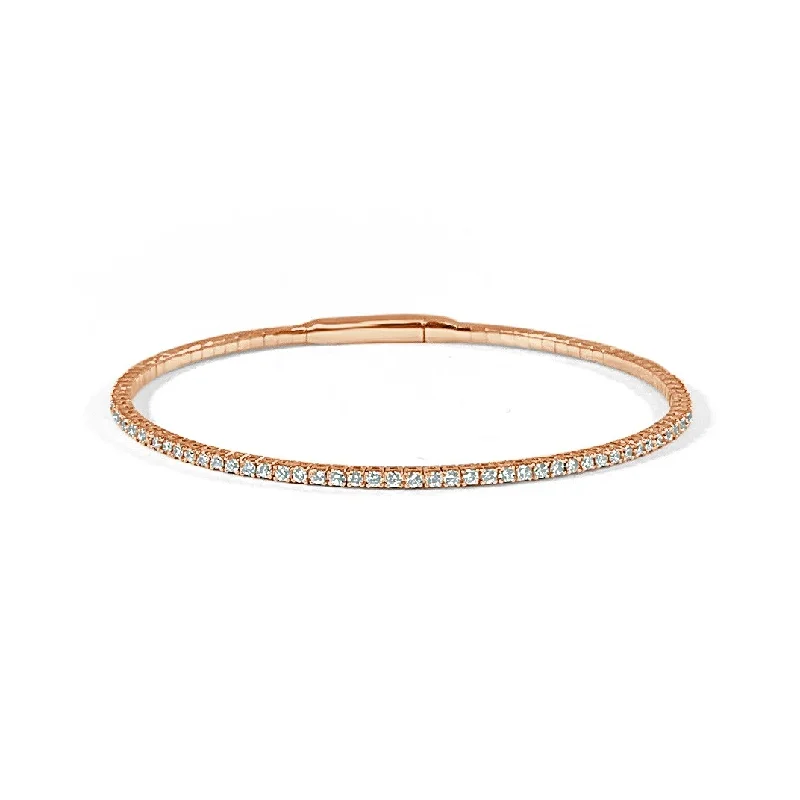 Joelle Flexible Diamond Bangle Bracelet 1.05ct TDW 14K Gold