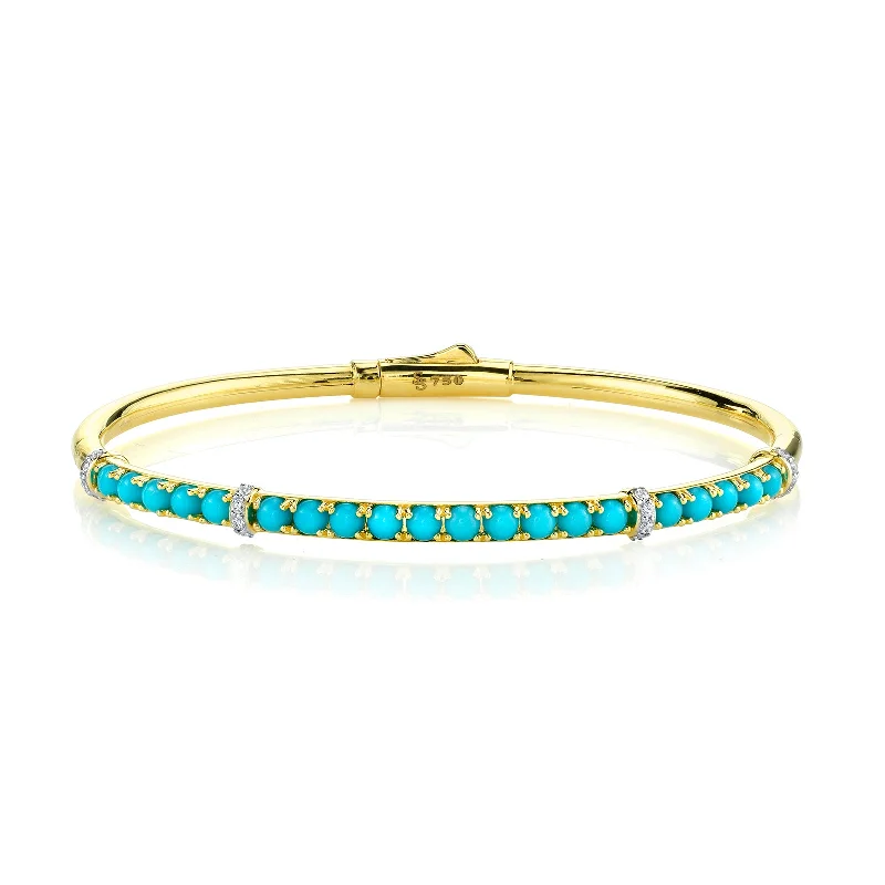 Turquoise & Diamond Bangle