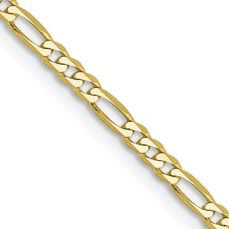 10KT Yellow Gold 18-inch 2.2MM Lobster Clasp Figaro Chain