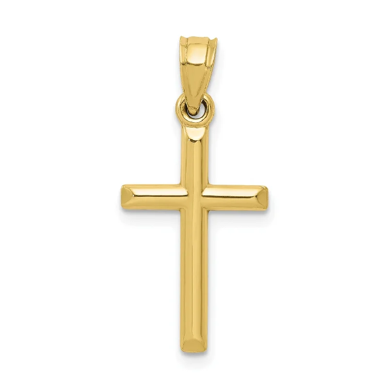 10KT Yellow Gold 19X11.77MM Cross Pendant. Chain Not Included