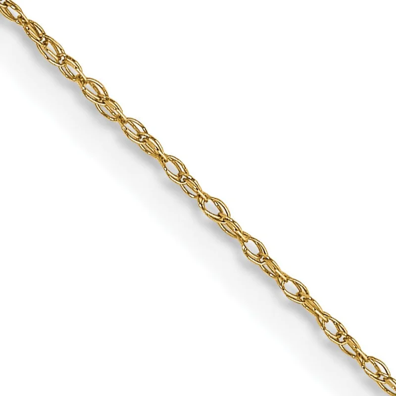 14KT Yellow Gold 16-inch 0.5MM Cable Rope Pendant Chain