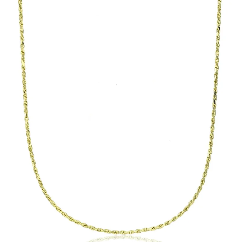 14KT Yellow Gold 18-inch 1.1MM Diamond-cut Chain