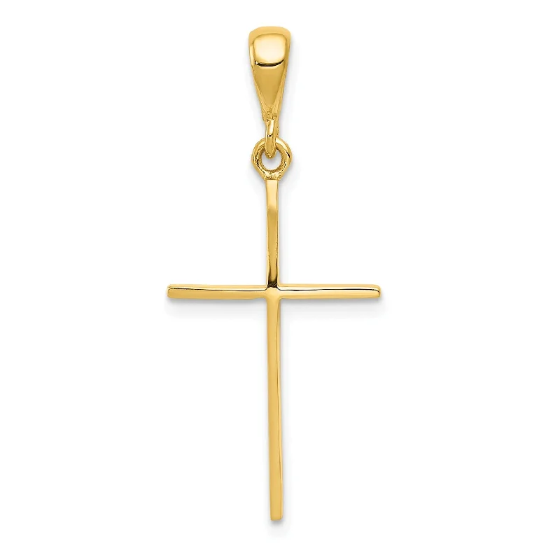 14KT Yellow Gold 33X14MM Cross Pendant. Chain Not Included