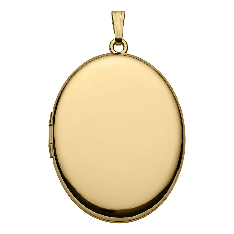 14K Gold Filled 30x38mm Oval Locket Necklace