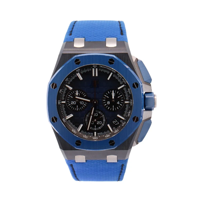 Audemars Piguet Royal Oak Offshore Ceramic 43mm Blue Chronograph Dial Watch Reference# 26420CE.OO.A043VE.01