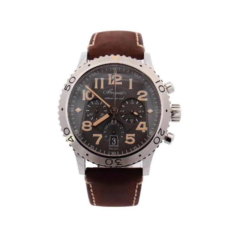 Breguet Type XXI Stainless Steel 42mm Grey Chronograph Dial Watch Reference #: 3817ST