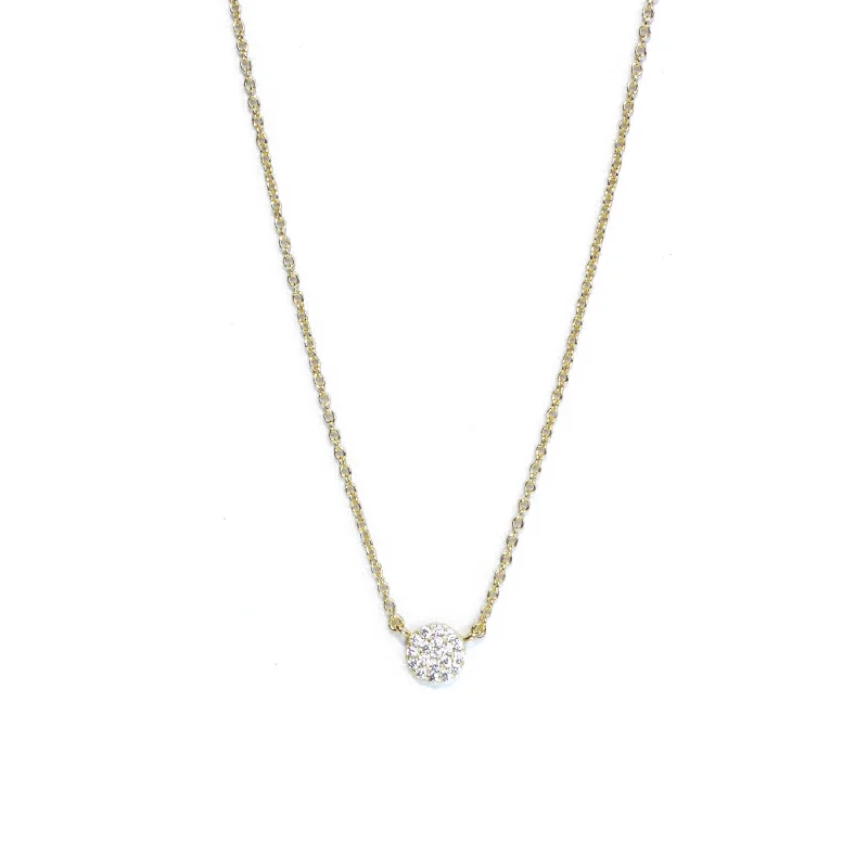 SM Pave Disk Necklace