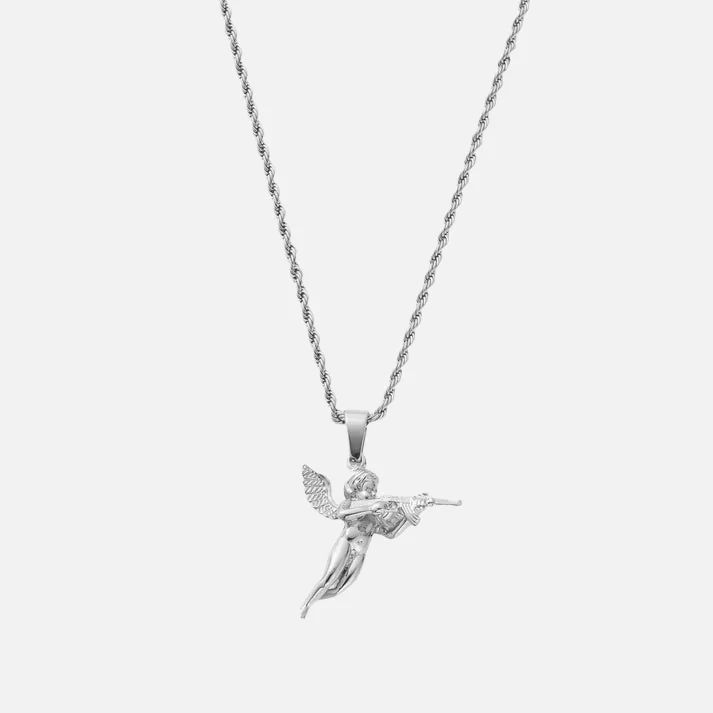 "CUPID'S REVENGE" PENDANT - WHITE GOLD