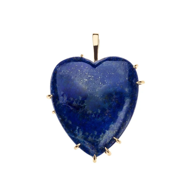 Jane Win LOVE Carry Your Heart Lapis Pendant Necklace