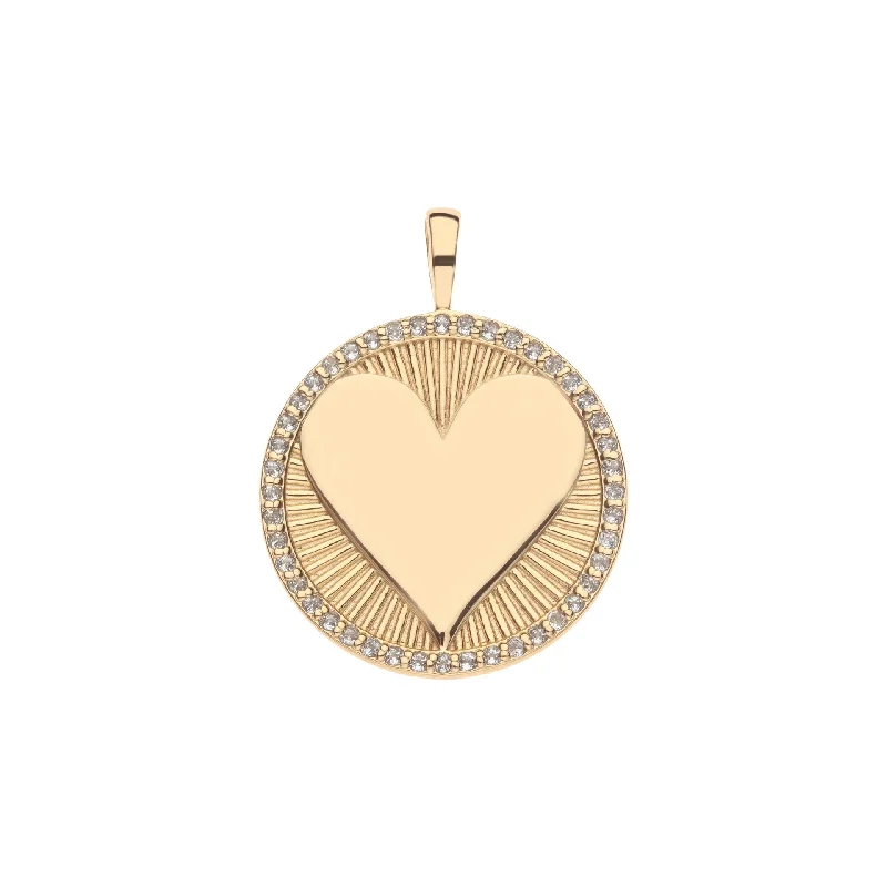 Jane Win LOVE Embellished Hearts Find Me Pendant Necklace