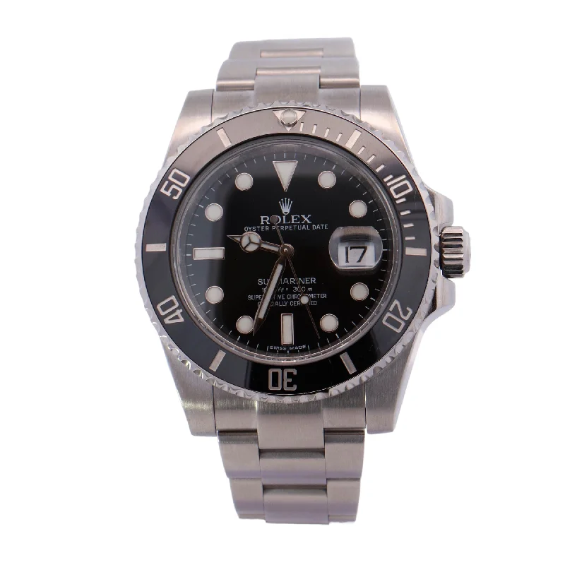 Rolex Submariner Stainless Steel 40mm Black Dot Dial Watch Reference#: 116610LN