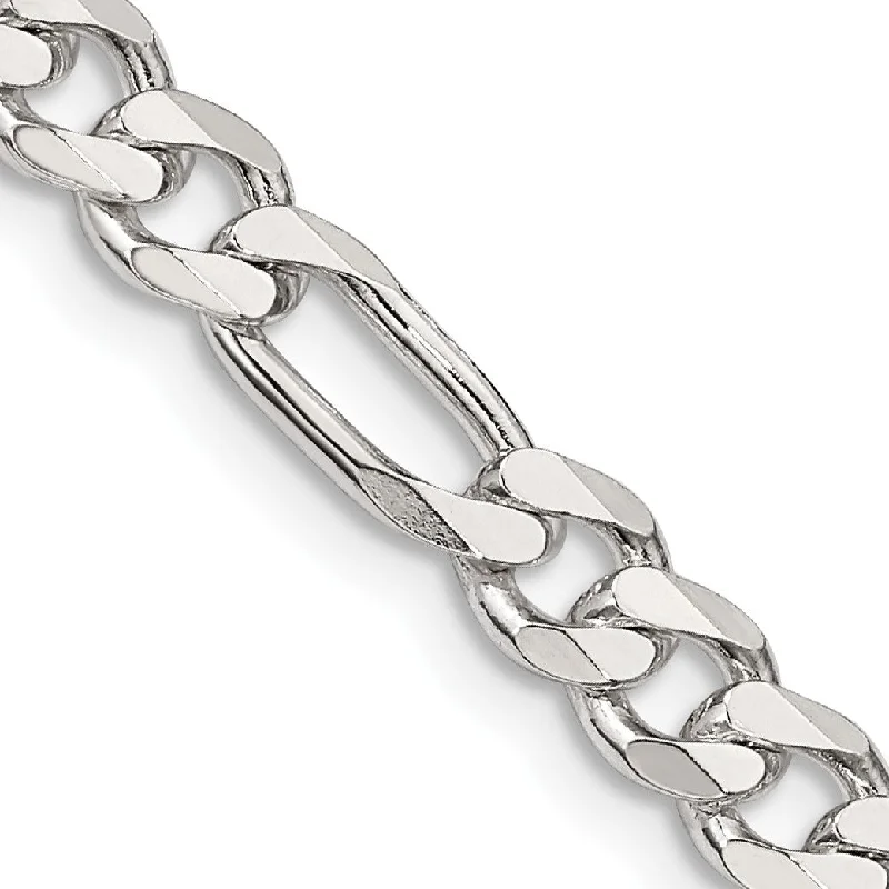 Sterling Silver 16-inch 5.5MM Lobster Clasp Figaro Chain