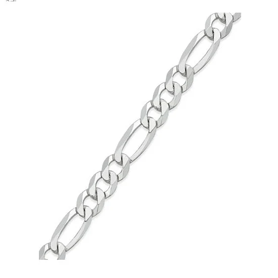 Sterling Silver 20-inch 7.6MM Figaro Chain