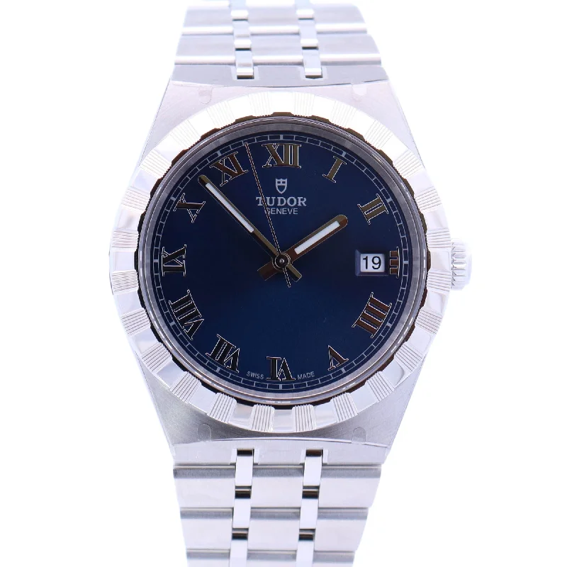 Tudor Royal Steel 38mm Blue Roman Dial Watch Reference# 28500