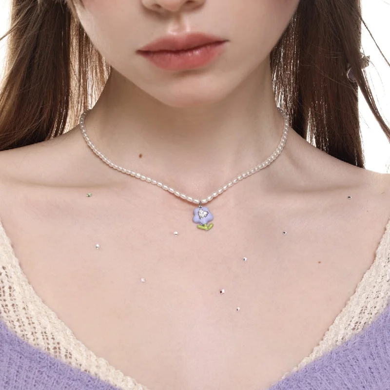 Women's Lolita Colorful Tulip Pearl Necklace