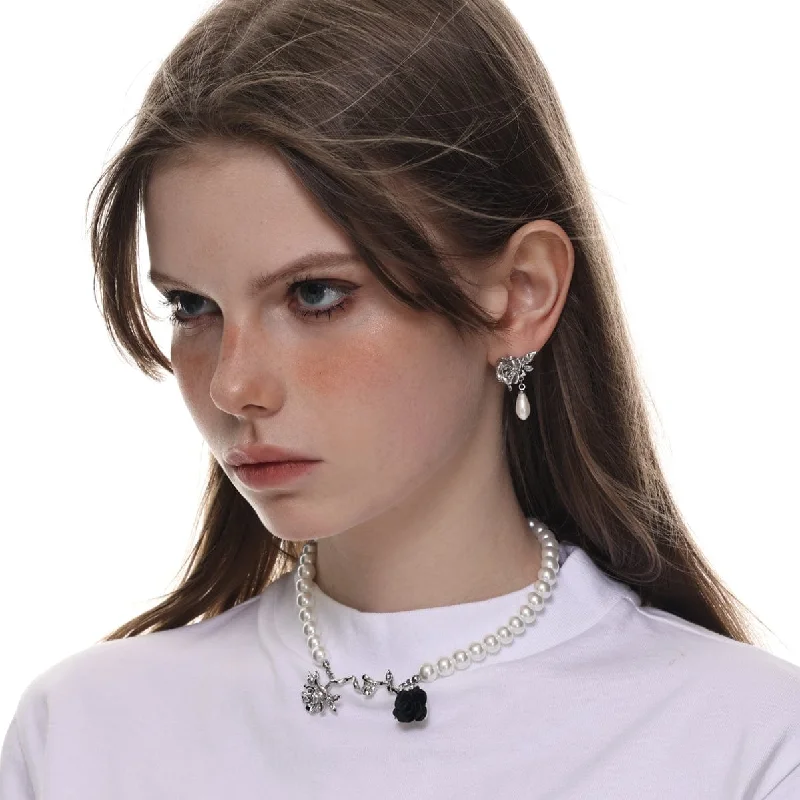 Women's Lolita Double Rose Pearl Necklace