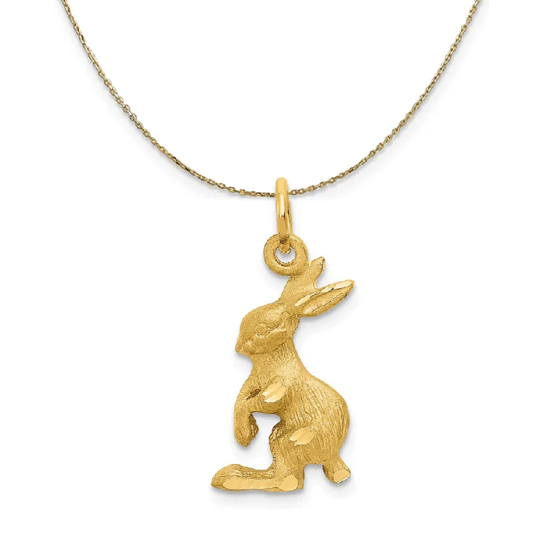 14k Yellow Gold Jack Rabbit (10mm) Necklace