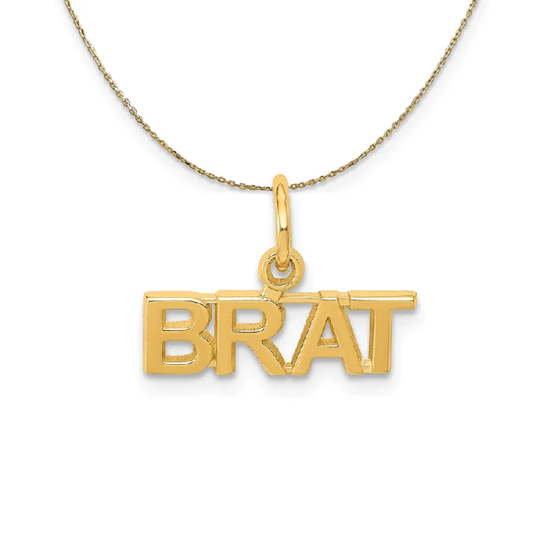 14k Yellow Gold Polished Brat Necklace