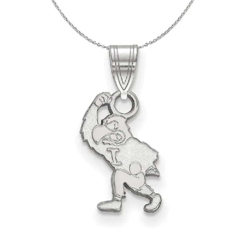 Sterling Silver U. of Iowa Small Pendant Necklace