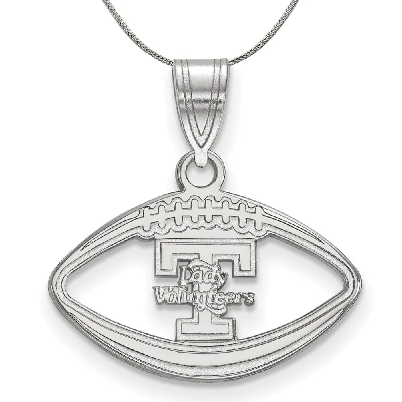 Sterling Silver U. of Tennessee Football Pendant Necklace