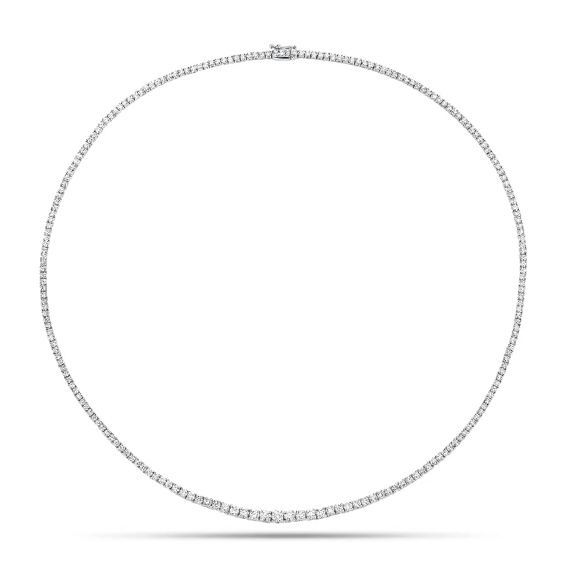 4.94 ct Diamond Graduated Tennis Necklace