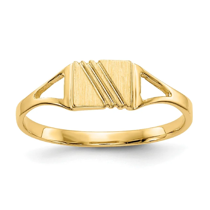 14KT Yellow Gold Childrens Ring; Size 3