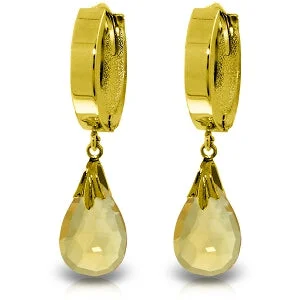 6 Carat 14K Solid Yellow Gold Jordana Citrine Earrings