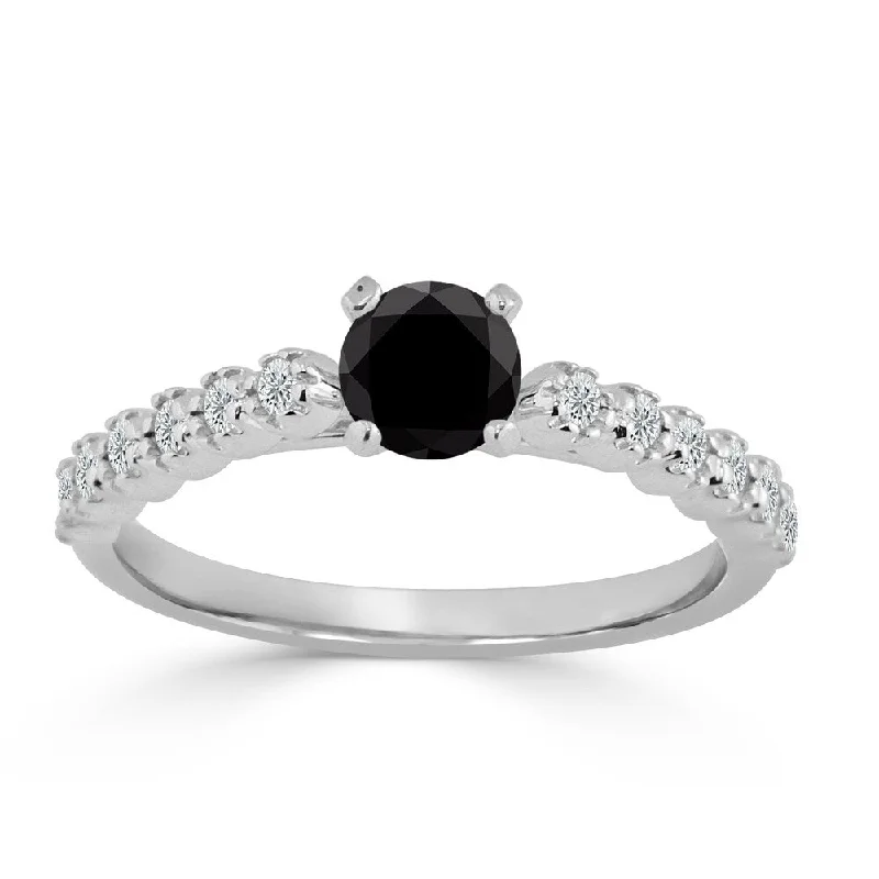 Auriya 3/5ctw Black Diamond Engagement Ring 14K Gold