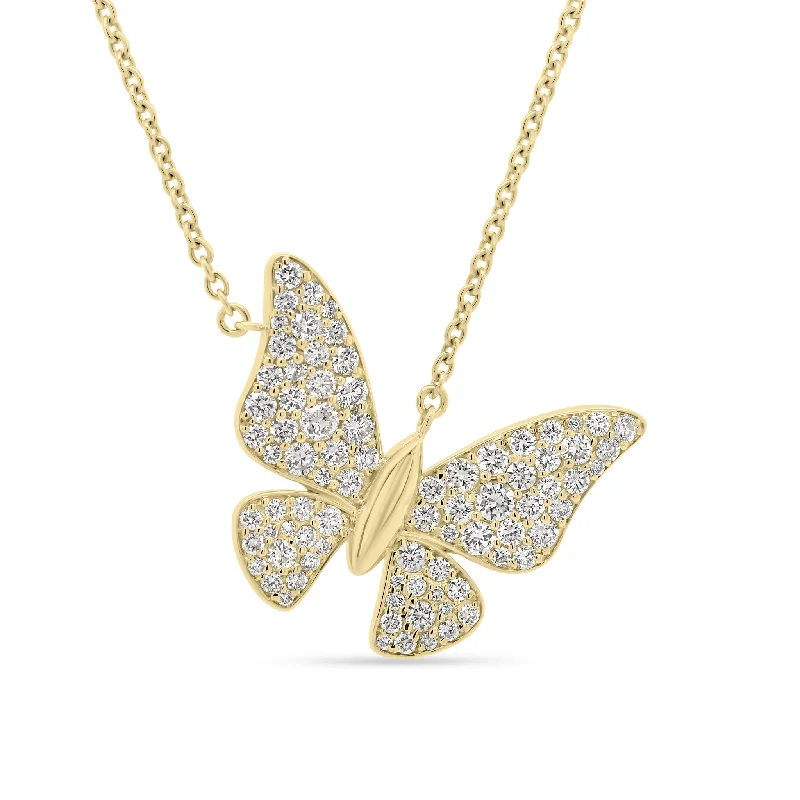 Diamond Fluttery Butterfly Necklace