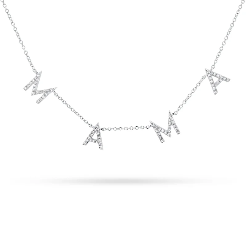 Small Diamond Mama Necklace