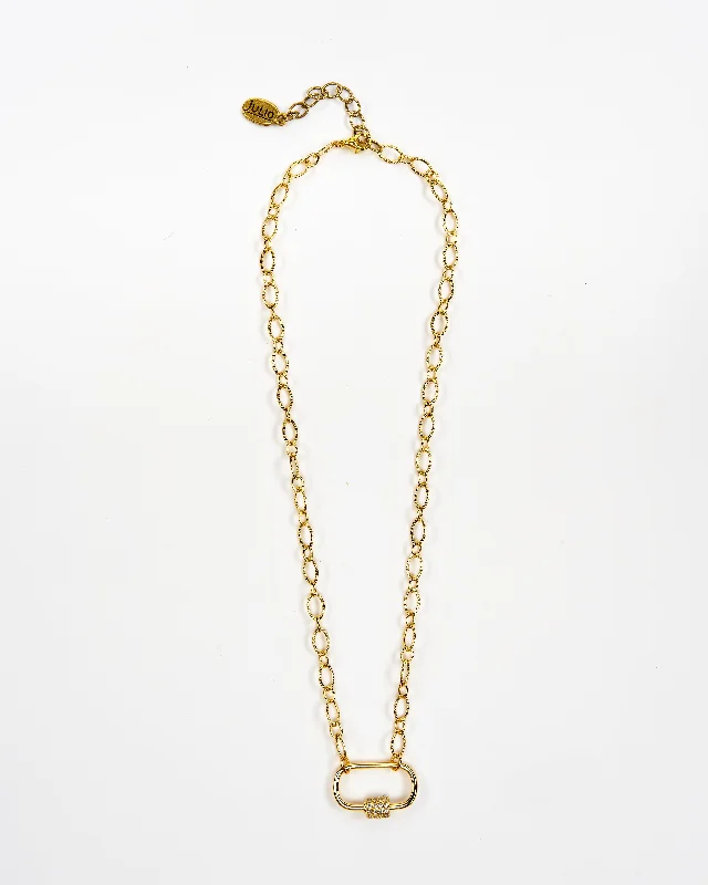 Golden Grahams Delicate Carabiner Necklace