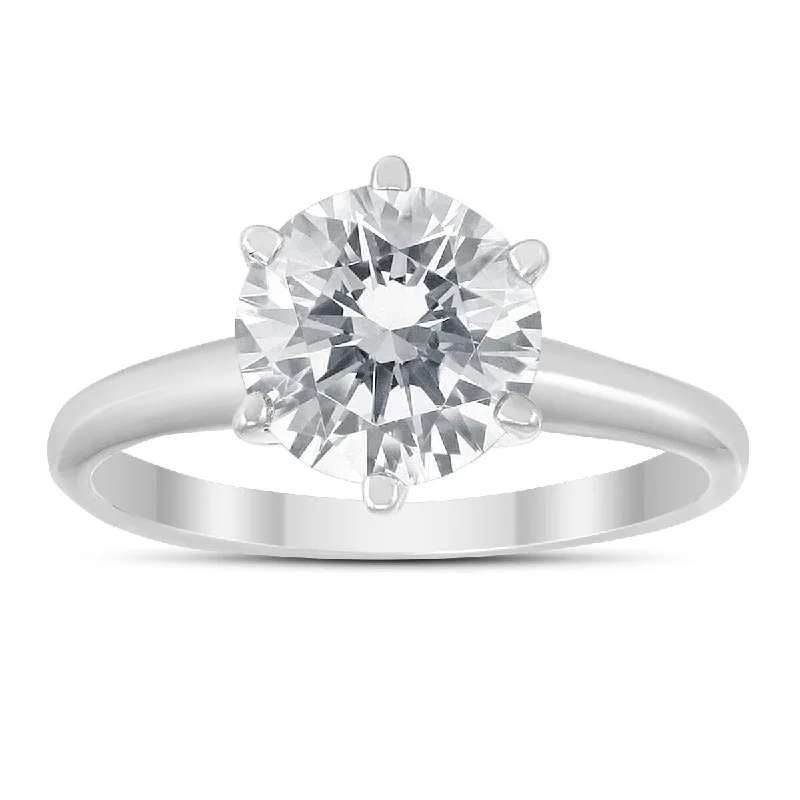 IGI Certified Lab Grown 1 1/4 Carat Diamond Solitaire Ring in 14K White Gold (I Color, SI2 Clarity)