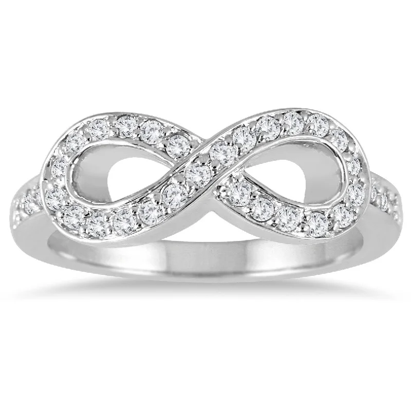 Marquee 2/5 Carat TW Diamond Infinity Ring in 10K White Gold