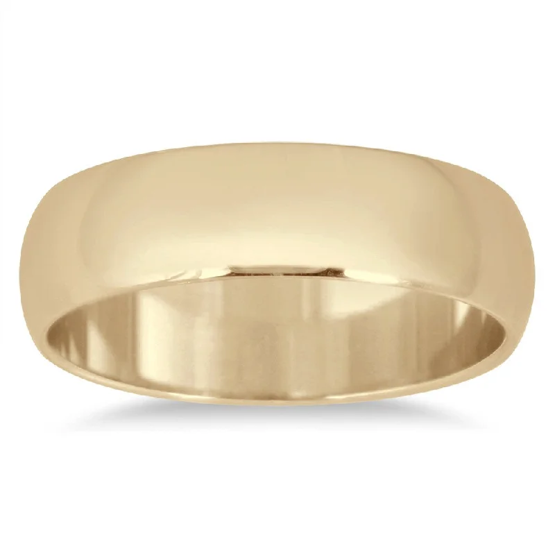 Marquee Jewels 14k Yellow Gold 5-millimeter Domed Comfort-fit Wedding Band