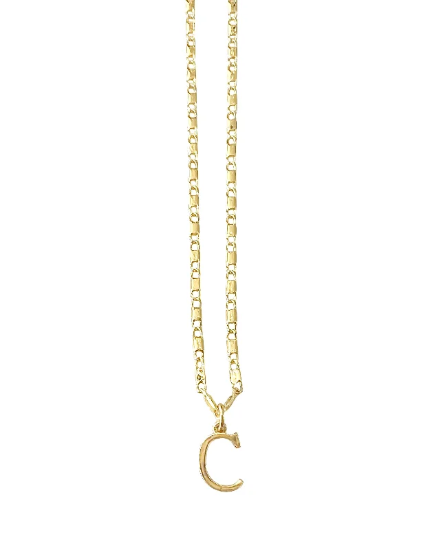 Solid Initial Necklace