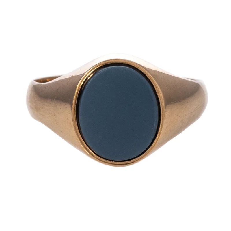 Victorian 14K Gold Onyx Signet Ring