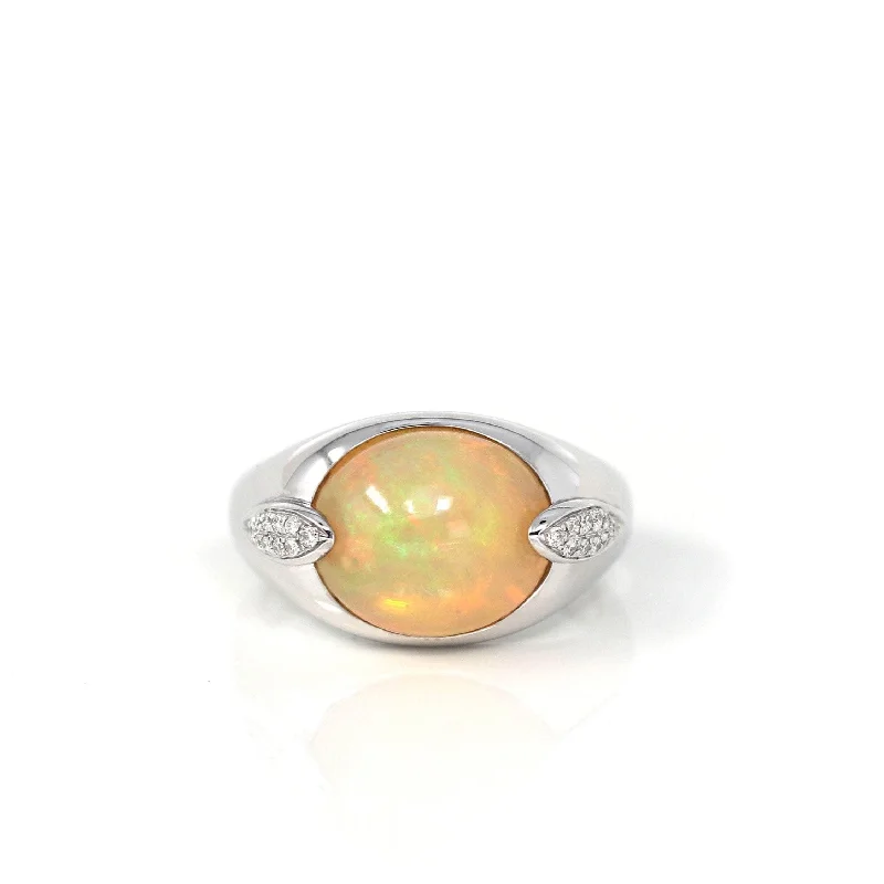 Baikalla™ "Charlotte" 18K Gold Ethiopian Opal Men's Ring