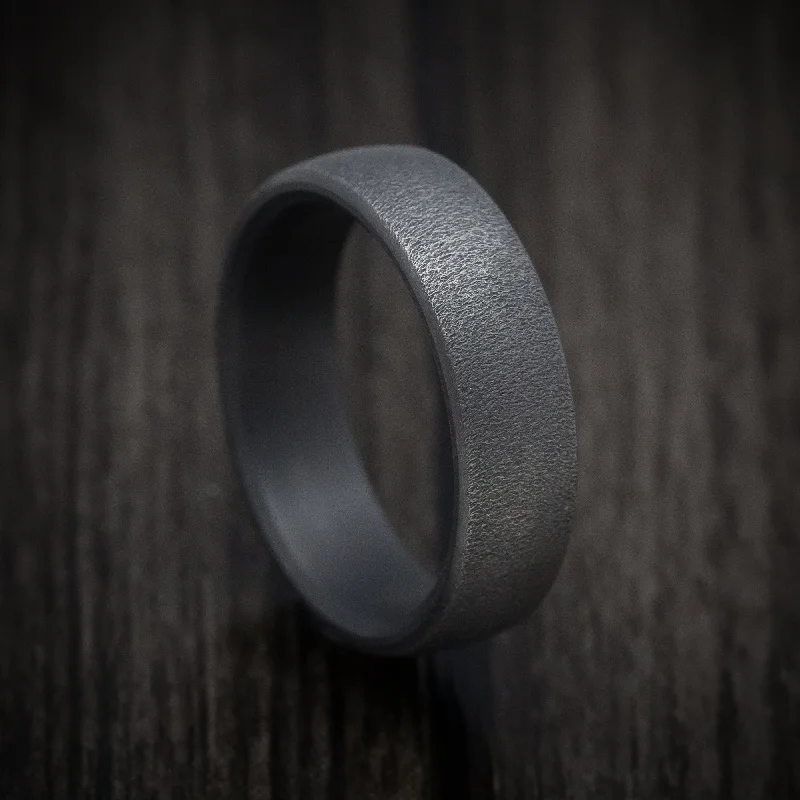 Darkened Tantalum Classic Style Men's Ring