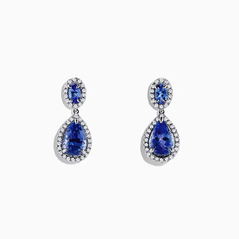 Nahla Siri 14K Gold Tanzanite and Diamond Earrings, 2.90 TCW