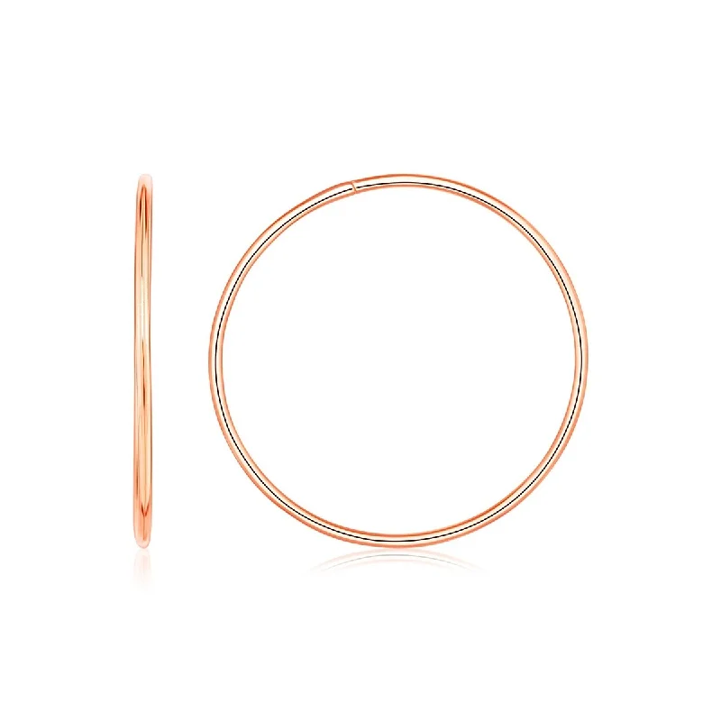 Endless Hoop Style Earrings in 14K Rose Gold