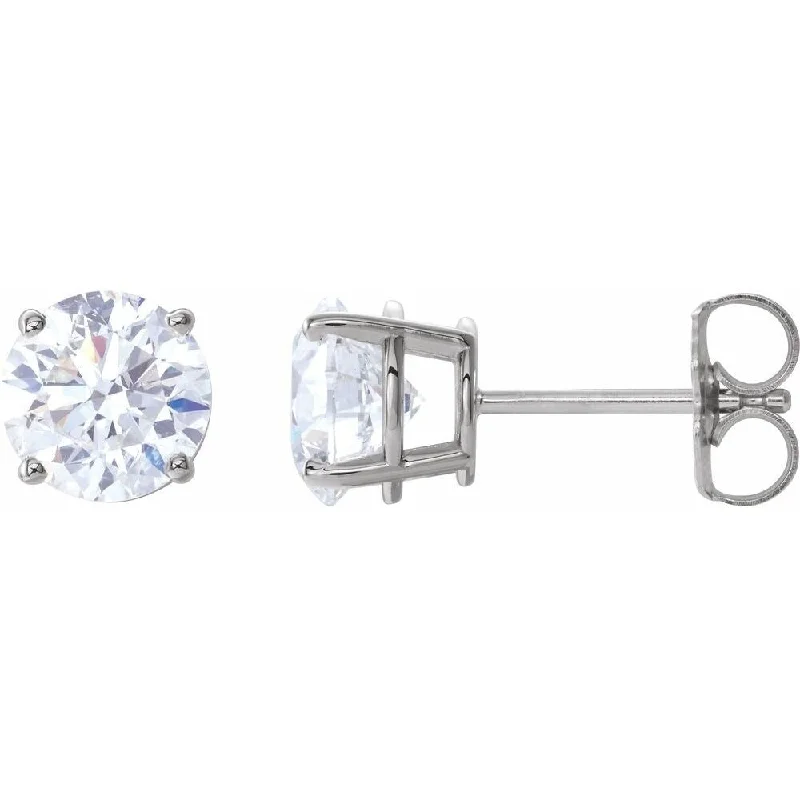 Platinum 2 CTW Diamond Stud Earring for Women